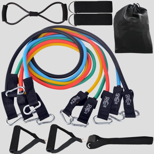 11PCS Resistance Bands Set Bodybuilding Home Gym Equipment Professional Training Weight Fitness Elastic Rubber Bands Expander